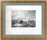 Смоленское сражение 1812 года. Ланглуа/Обер. 1840г. Старинная гравюра