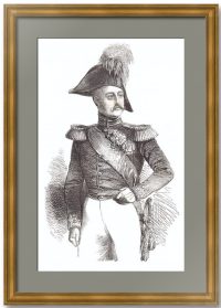 Николай I. 1855г. Гравированный старинный портрет.