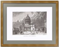 Петербург. Исаакиевский собор. 1875г. Старинная гравюра