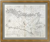 Финский залив, морская карта. 1707г. Редкость. Музейный экземпляр