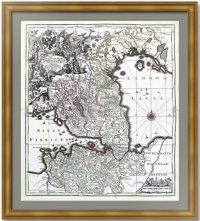 Карелия и Ингерманландия (Ленинградская область, Петербург). 1740г. Зойтер. Старинная карта. Музейный экземпляр