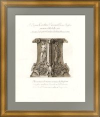 Пиранези. Мраморный алтарь. 1778г. Старинная гравюра