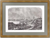 Архангельск. 1880г. Старинная гравюра - антикварный подарок