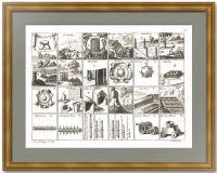 Введение в фортификацию. 1690г. Орудия войны. Planche 7. Николя де Фер. Антикварная гравюра