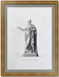 Древнегреческая мифология. Деидамия - дочь Ликомеда. 1817г. Старинная гравюра