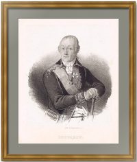 Суворов. Поясной портрет. Старинная литография. 1840г.