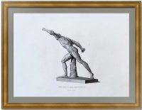 Гладиатор Боргезе. 1817г. Старинная гравюра Гладиатор Боргезе. 1817г. Старинная гравюра