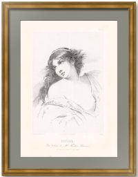 Грёз. Психея. 1860г. Старинная литография - антикварный подарок