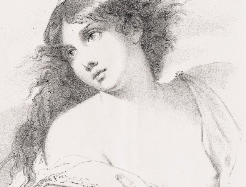 Грёз. Психея. 1860г. Старинная литография - антикварный подарок Грёз. Психея. 1860г. Старинная литография - антикварный подарок