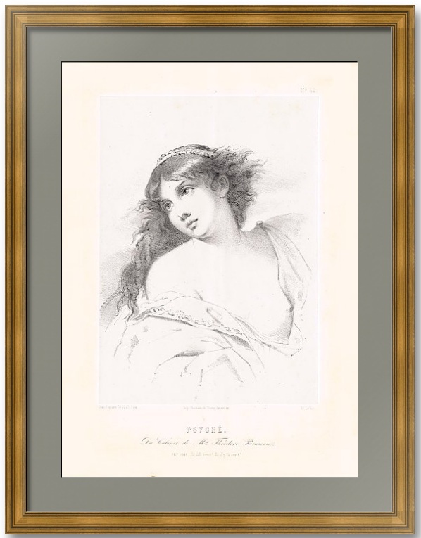 Грёз. Психея. 1860г. Старинная литография - антикварный подарок Грёз. Психея. 1860г. Старинная литография - антикварный подарок