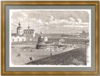 Новгород, тысячелетие России. 1862г. Антикварная гравюра
