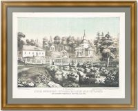 Соловецкий остров, Филипповская пустынь. 1876г. Старинная редкая литография.