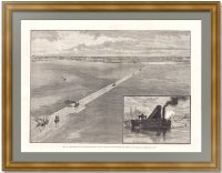 Морской канал Петербурга. 1885г. Антикварная гравюра