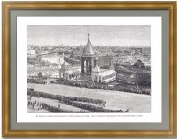 Москва, открытие памятника Александру II. 1898 г. Антикварная гравюра по оригинальной фотографии Москва, открытие памятника Александру II. 1898 г. Антикварная гравюра по оригинальной фотографии