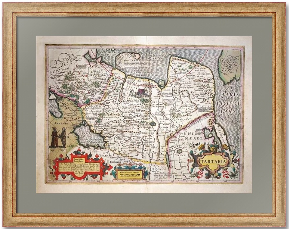 Тартария. 1606г. Меркатор/Хондиус. Старинная редкая карта - антикварный подарок. Книжный памятник. Музейный экземпляр Тартария. 1606г. Меркатор/Хондиус. Старинная редкая карта - антикварный подарок. Книжный памятник. Музейный экземпляр