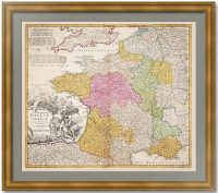 Франция. 1720г. Хоманн. Старинная карта. Франция. 1720г. Хоманн. Старинная карта.