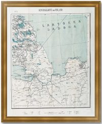Финляндия, генеральная карта, F5. Ладога, Петербург (Laatokka, Pietari). 1941г. Финляндия, генеральная карта, F5. Ладога, Петербург (Laatokka, Pietari). 1941г.
