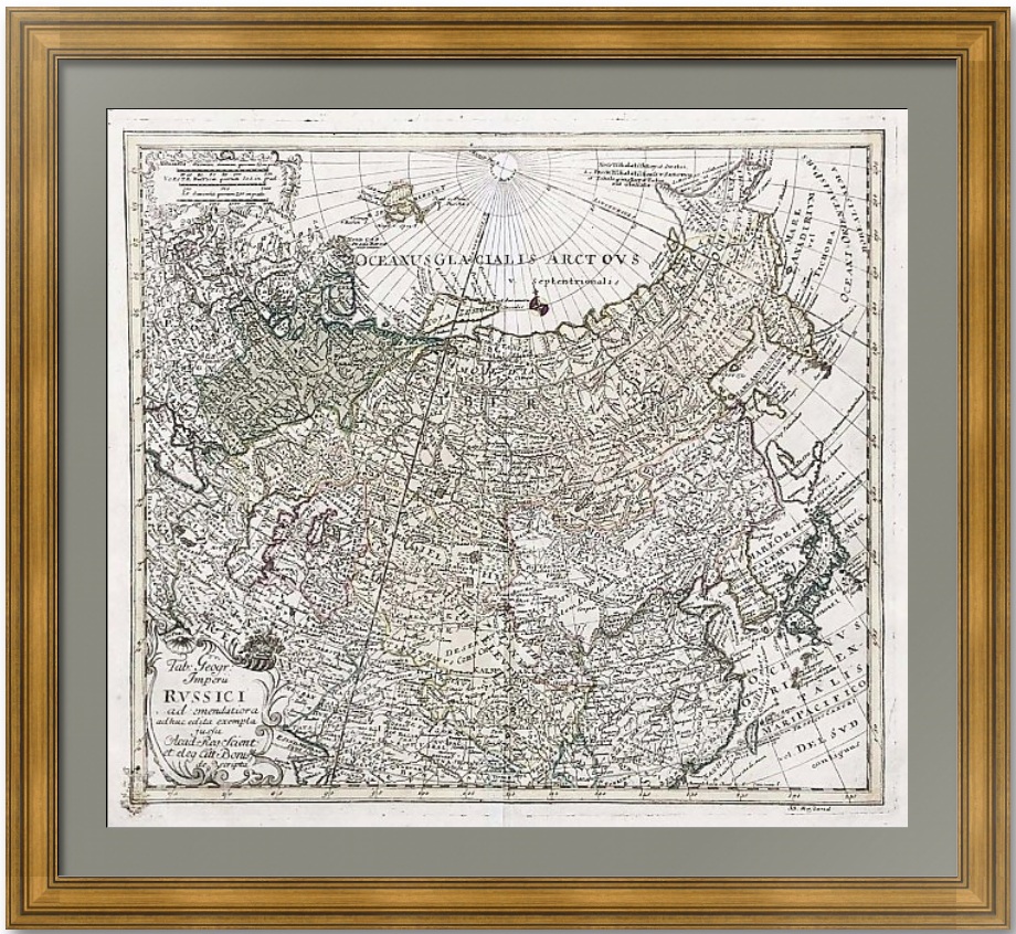 Российская империя - карта Леонарда Эйлера. 1753г. Редкая старинная карта Российская империя - карта Леонарда Эйлера. 1753г. Редкая старинная карта