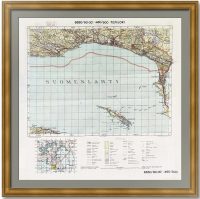 Зеленогорск и Кронштадт. 1937г. Оригинальная историческая карта Зеленогорск и Кронштадт. 1937г. Оригинальная историческая карта