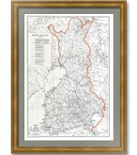 Финляндия. 1940г. Оригинальная историческая финская карта Финляндия. 1940г. Оригинальная историческая финская карта