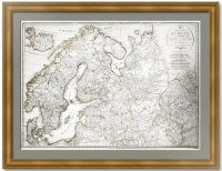Россия (северо-запад) и Скандинавия. Антикварная карта. 1788г. Д'Анвиль. Редкость! По OCLC ни одного известного экземпляра.