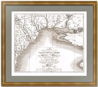 Карта расположения Херсона, Одессы и Бендер. 1806г. Антикварный подарок