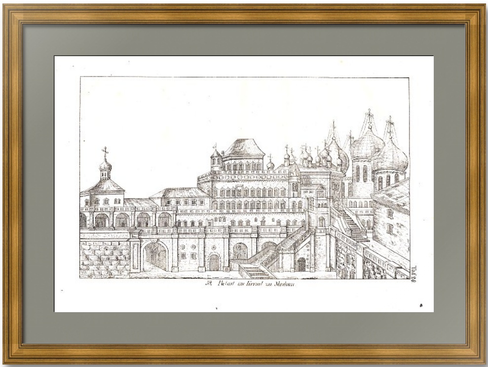 Москва,Теремной дворец. 1832г. Тугой-Свиньин. Старинная оригинальная литография Москва,Теремной дворец. 1832г. Тугой-Свиньин. Старинная оригинальная литография