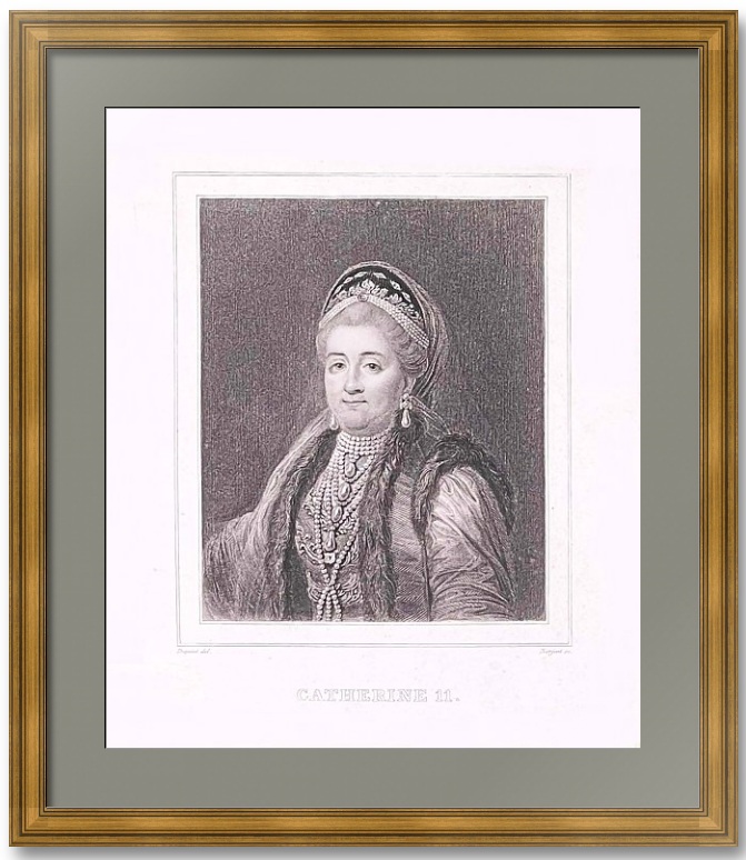Екатерина II. Старинная гравюра. 1840г. Екатерина II. Старинная гравюра. 1840г.