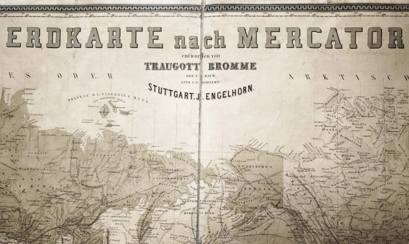 Карта Земли по Меркатору, Россия на трёх континентах. 1850г. (Размер листа 90×118!) Эффектный редкий VIP подарок в кабинет Карта Земли по Меркатору, Россия на трёх континентах. 1850г. (Размер листа 90×118!) Эффектный редкий VIP подарок в кабинет