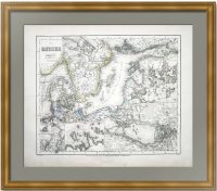 Балтийское море, Финский залив, Кронштадт. 1872г. Старинная оригинальная карта