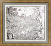 Российская империя и Тартария, первое состояние. 1739г. Хасе/Хоманн. Посвящена императрице Анне Иоанновне