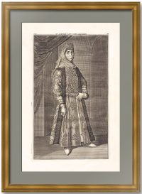 Армянка. 1759г. Корнелис де Брюйн. Старинная гравюра Армянка. 1759г. Корнелис де Брюйн. Старинная гравюра