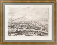 Азербайджан. Шемаха. 1759г. Гравюра на меди. Антикварный подарок