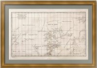 Северный морский путь, история открытий. 1772г. Старинная карта. Антикварный ВИП подарок в кабинет