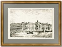 Академия художеств в Петербурге. 1890г. Старинная гравюра Академия художеств в Петербурге. 1890г. Старинная гравюра