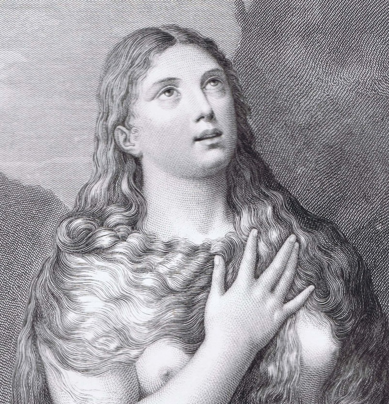 Кающаяся Мария Магдалина. 1837г. Тициан/Флориди/Буонажути. Эрмитажная коллекция. Старинная гравюра Кающаяся Мария Магдалина. 1837г. Тициан/Флориди/Буонажути. Эрмитажная коллекция. Старинная гравюра