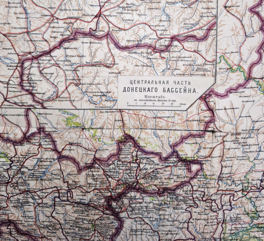 Карта Новороссии. 1899г. Редкая старинная карта Карта Новороссии. 1899г. Редкая старинная карта