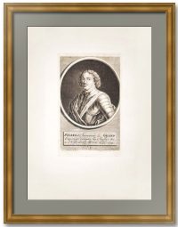 Петр I. Старинная гравюра. Моор/Хоубракен. 1742г. Книжный памятник.