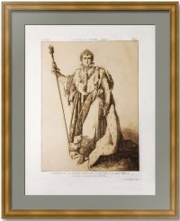 Наполеон в коронационном костюме. Жерар/Жакмин. 1869г. Старинная гравюра Наполеон в коронационном костюме. Жерар/Жакмин. 1869г. Старинная гравюра