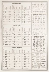Алфавиты разных языков. 1922г. Старинная литография Алфавиты разных языков. 1922г. Старинная литография